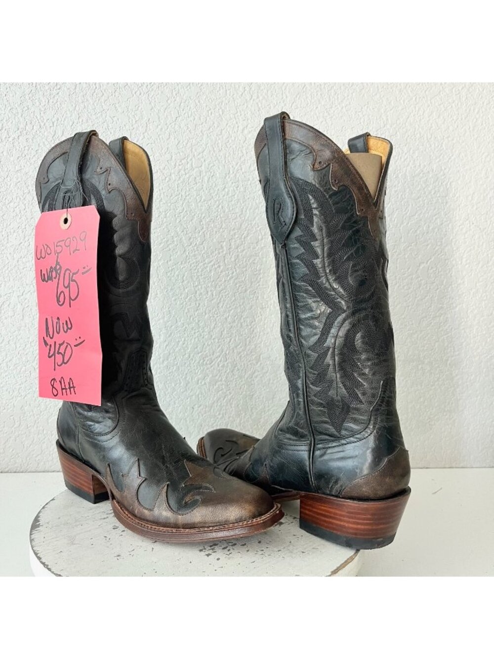 Rod Patrick Womens Brown Cowboy Boots Size 8AA Western Cowgirl French Toe Tall